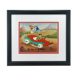 Flintstones Maserocki Signed Cel Hanna-Barbera Limited Edition Art Maserati